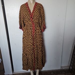 Geometric Patterned Maxi Dress